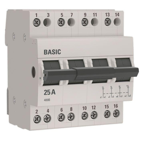 Переключатель трехпозиционный 4п 25А Basic EKF tps-4-25